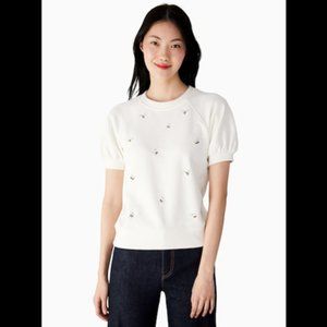 Kate Spade Bee-embroidered Pullover XS